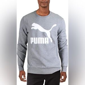 Puma Men's Crewneck Gray Sweater Small